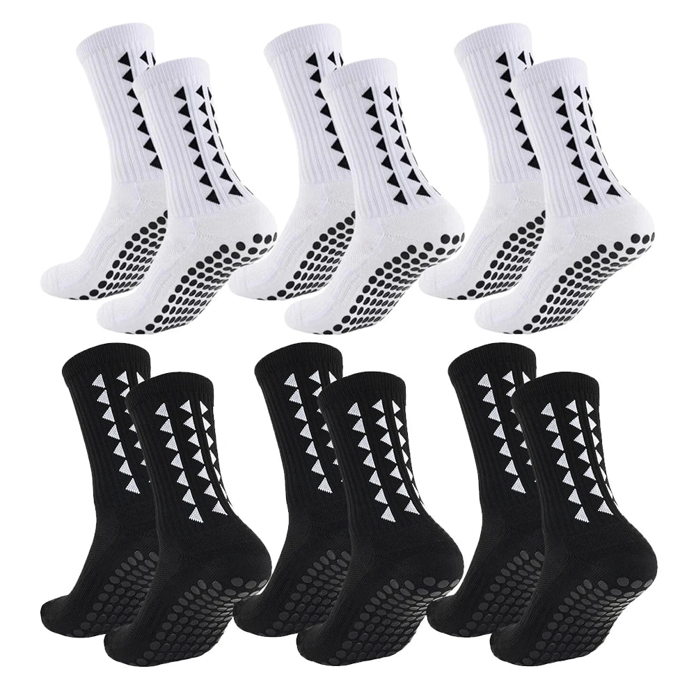 GripPro™ Performance Football Socks – 6-Pair Anti-Slip Sports Socks (Unisex)