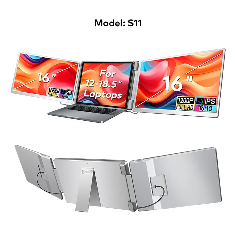 Visture™ FHD IPS Portable Monitor – Dual & Triple Screen Laptop Extender for Gaming, Trading & Productivity 💻🎮📈