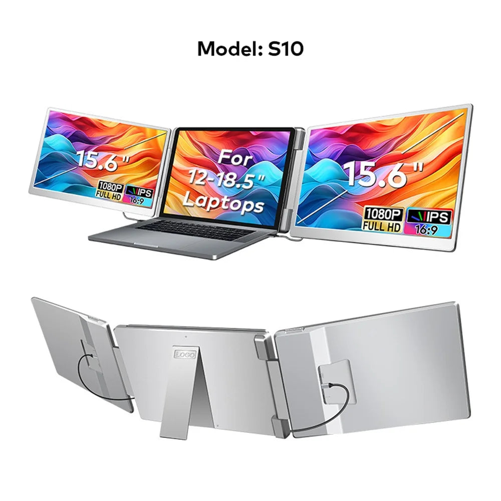Visture™ FHD IPS Portable Monitor – Dual & Triple Screen Laptop Extender for Gaming, Trading & Productivity 💻🎮📈