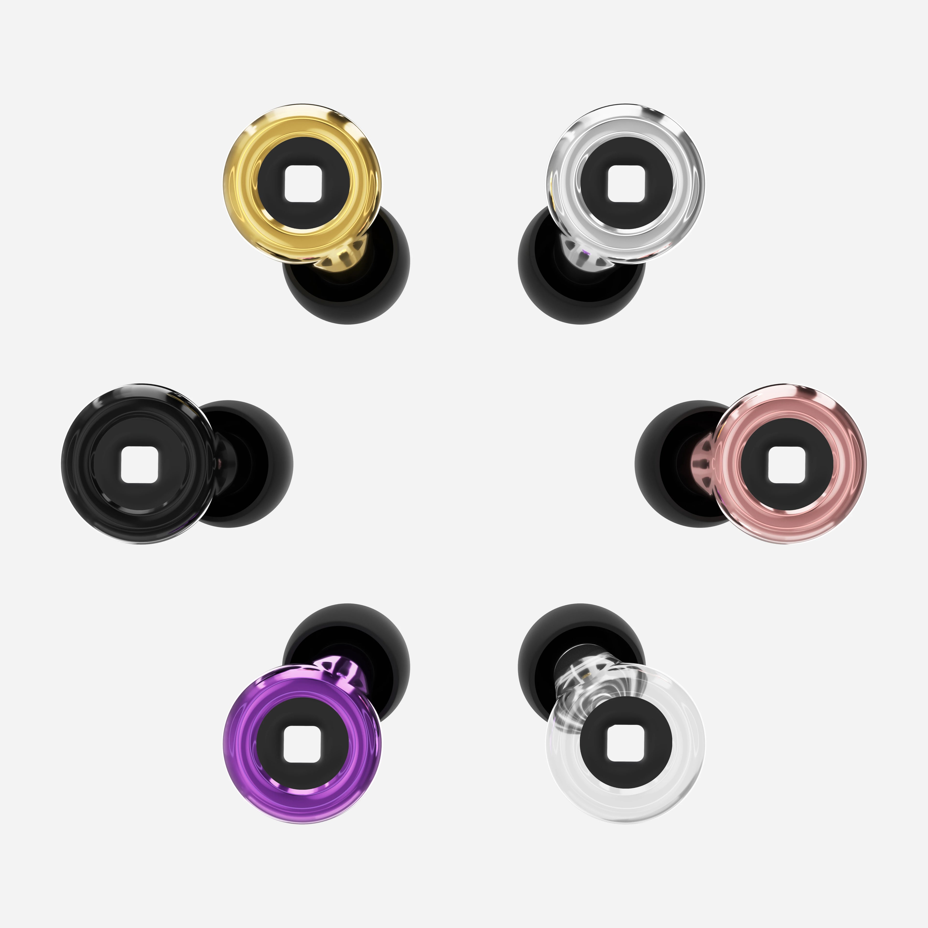 PeacePlugs™ 6-Pack Noise-Reducing Silicone Earplugs