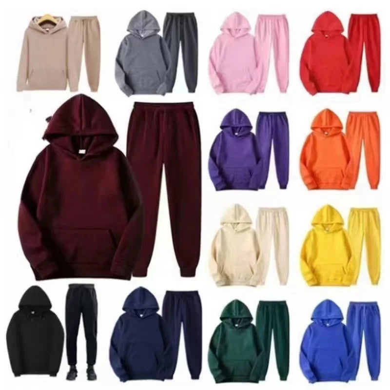 CozyFlex™ Unisex Hoodie & Joggers Set – Autumn/Winter Sportswear