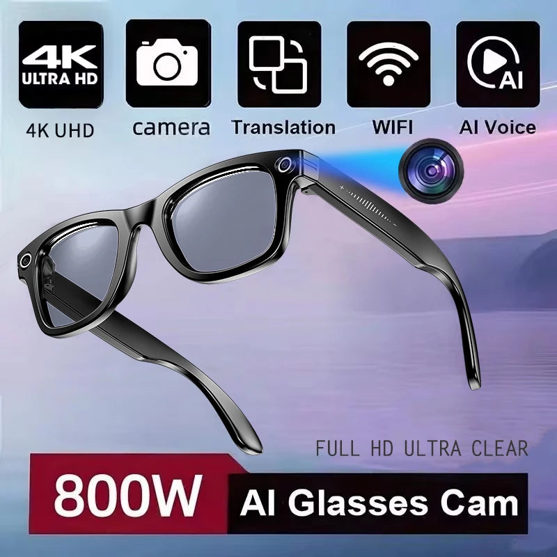VisionX™ AI Smart Glasses – Camera, Translation & Smart Recording 🕶️✨