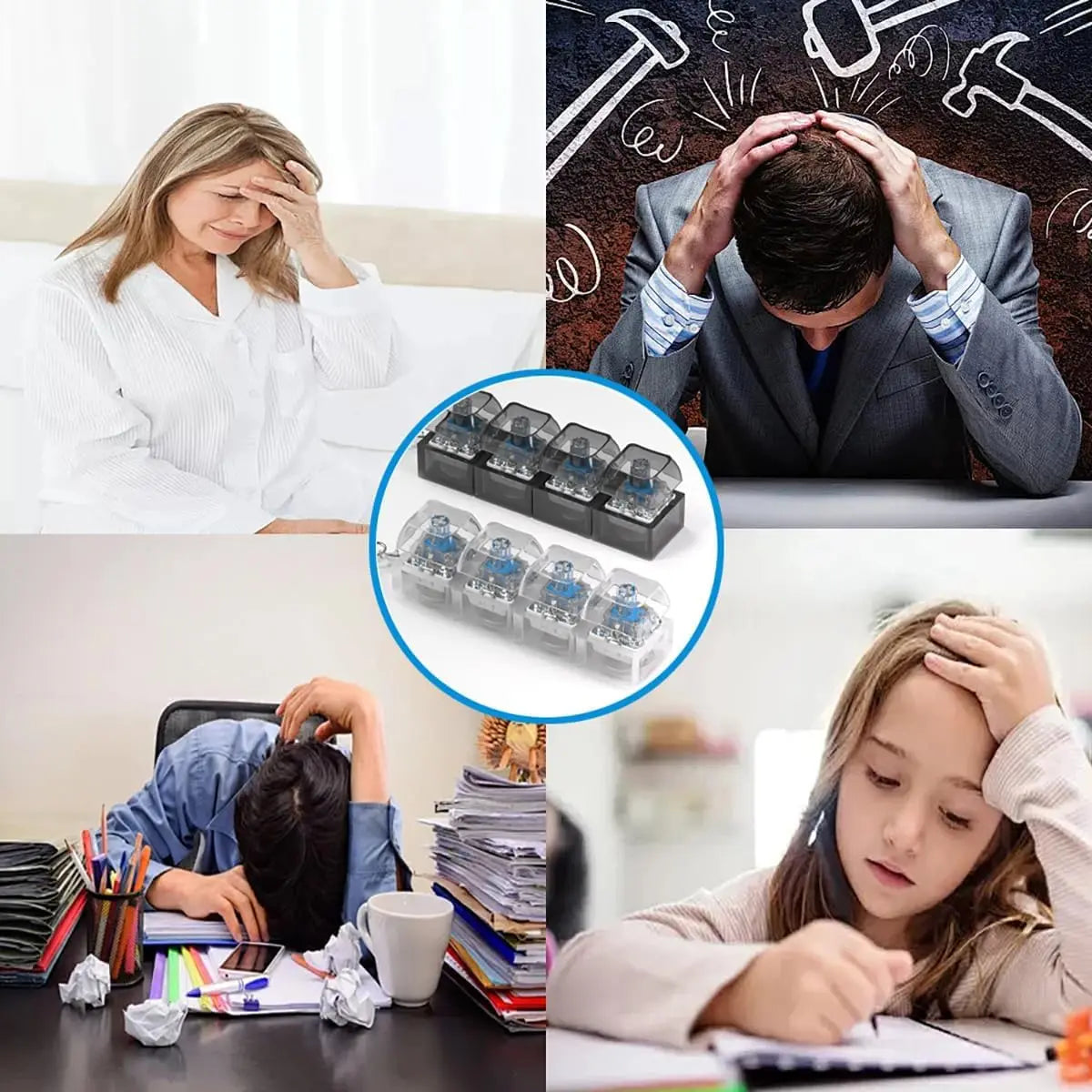 LED Keyboard Keychain Fidget Toy – Stress Relief Clicker, Decompression Gadget, Glow Keychain for Adults & Gamers