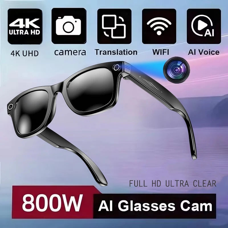 VisionX™ AI Smart Glasses – Camera, Translation & Smart Recording 🕶️✨