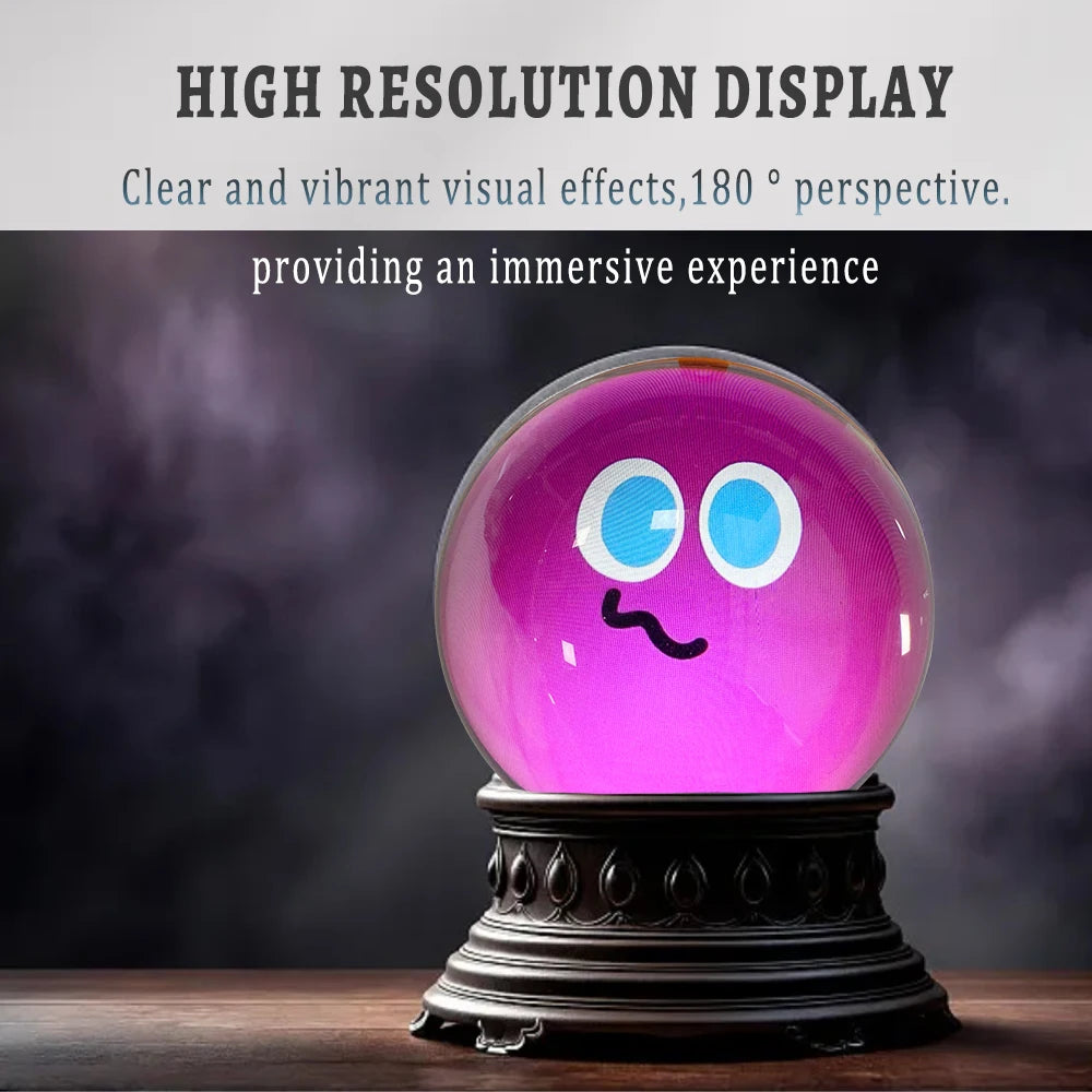 PixelSphere™ Custom Video Glass Ball – DIY LED Display Lamp & Personalized Gift