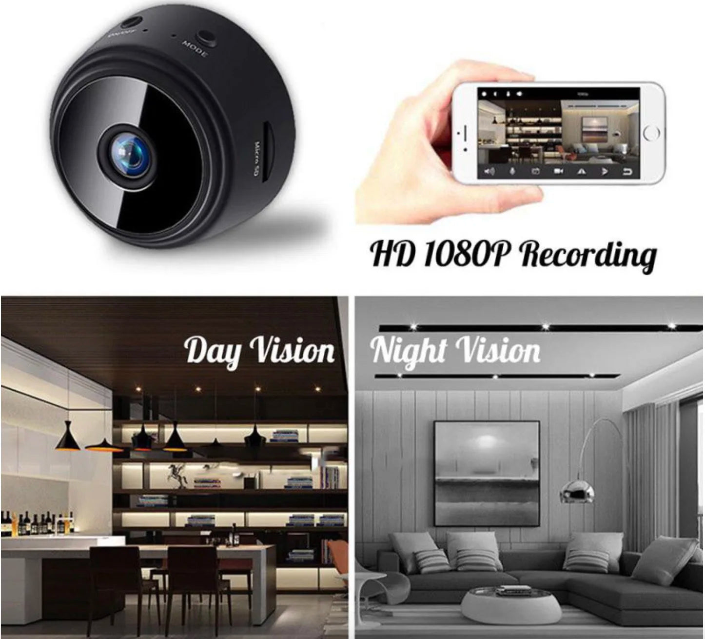 A9 NanoCam – Ultra-Compact 1080P WiFi Security Camera