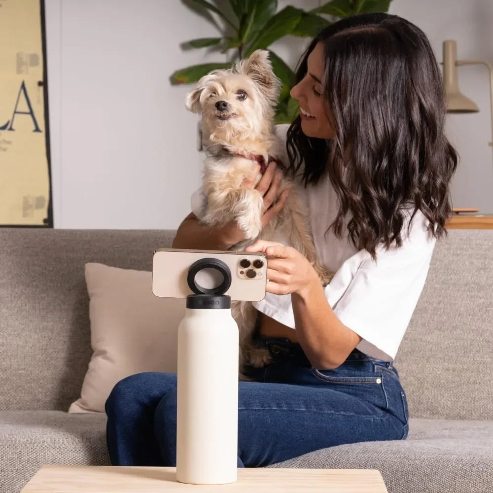 ThermaMag™ 800ML Stainless Steel Insulated Bottle with Magnetic Phone Tripod