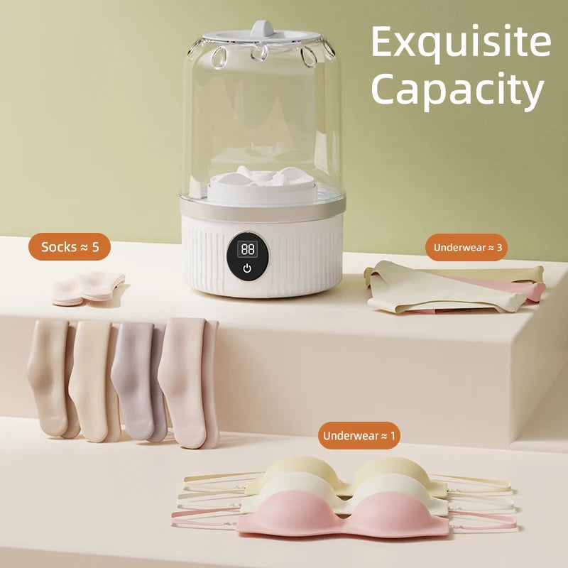 MiniWave™ Portable Electric Washing Machine – Wireless Cup, Sock, Underwear & Pet Clothes Cleaner