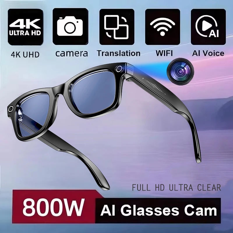 VisionX™ AI Smart Glasses – Camera, Translation & Smart Recording 🕶️✨