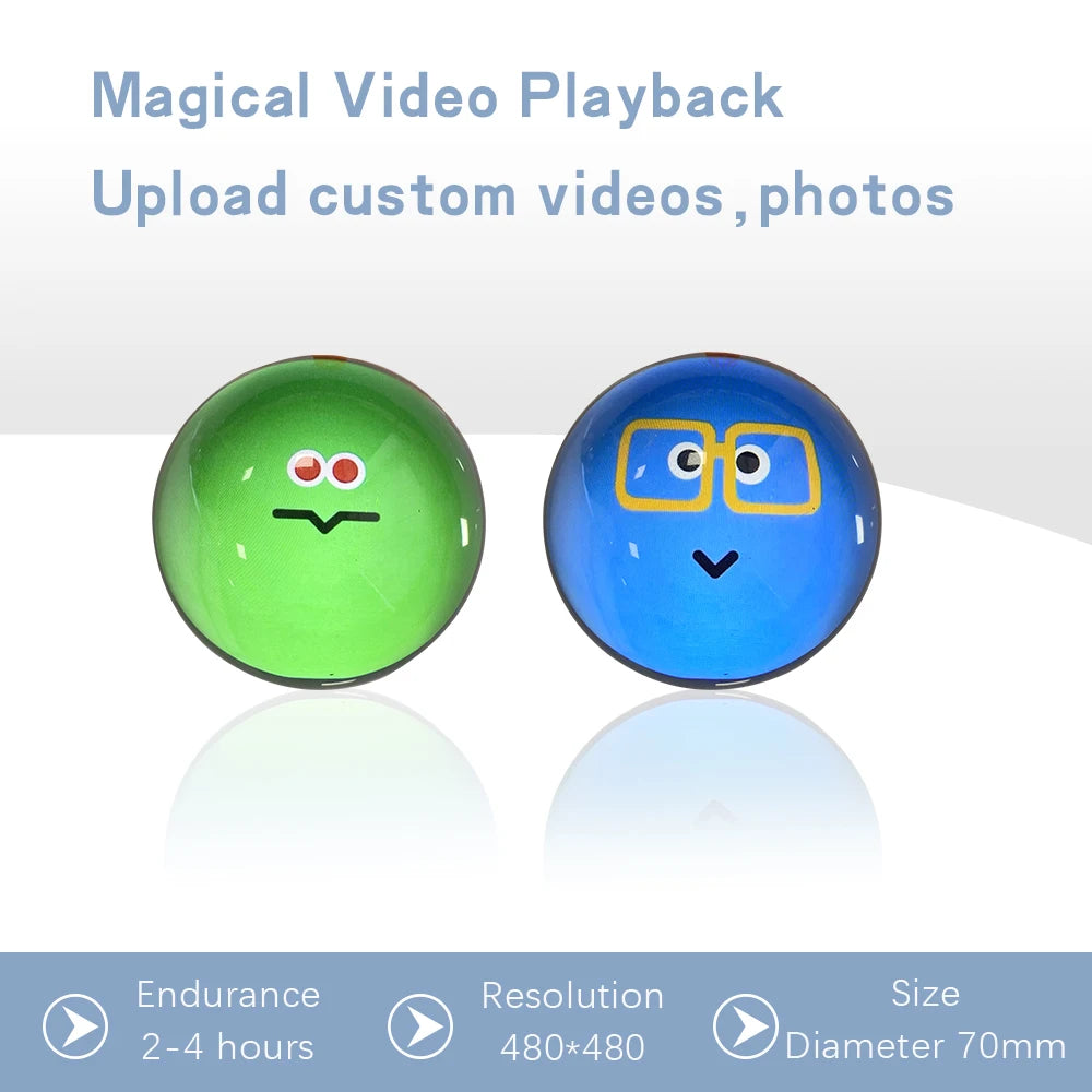 PixelSphere™ Custom Video Glass Ball – DIY LED Display Lamp & Personalized Gift