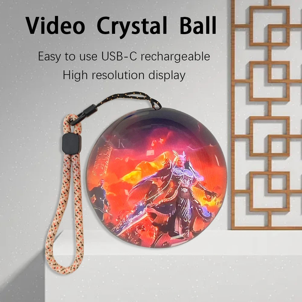 PixelSphere™ Custom Video Glass Ball – DIY LED Display Lamp & Personalized Gift